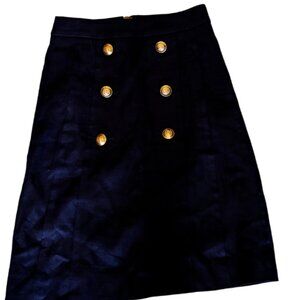 Mint Condition J.Crew Navy Blue Sailor Skirt with Gold Buttons